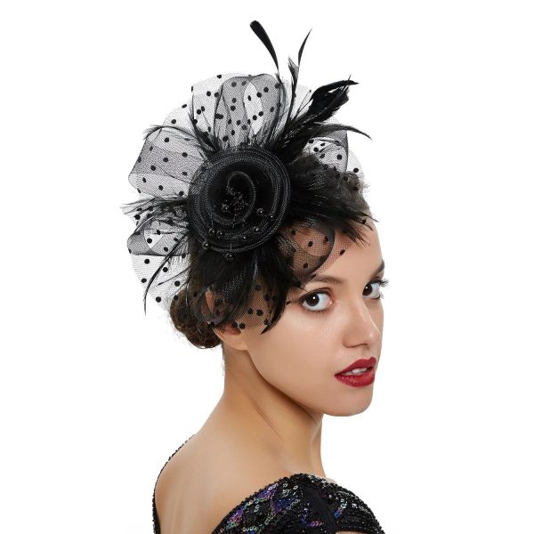 Chapeau Fleurie Fascinateur Noir