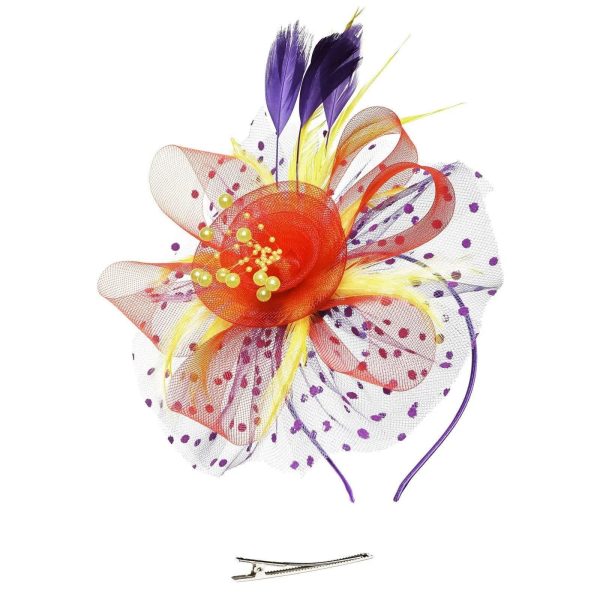 Chapeau Fleurie Fascinateur Orange-Violet