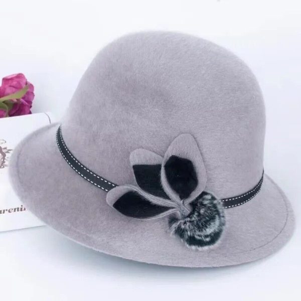 Chapeau Fleurie Gris
