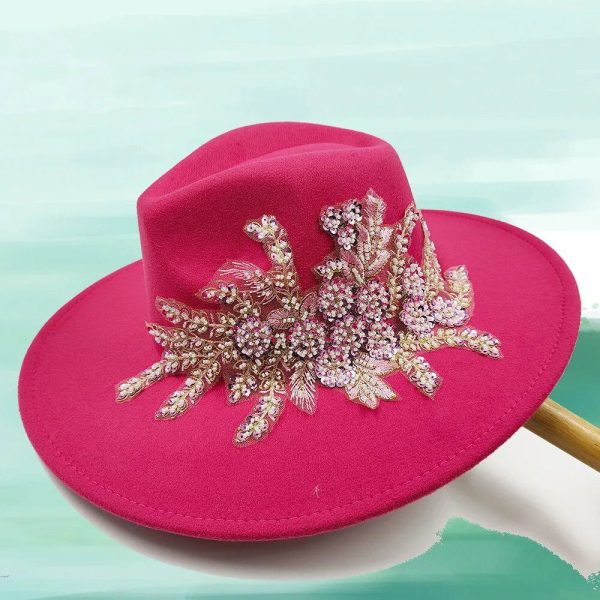 Chapeau Fleurie Rose -Violet