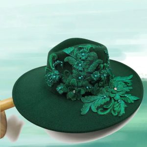 Chapeau Fleurie Vert Design