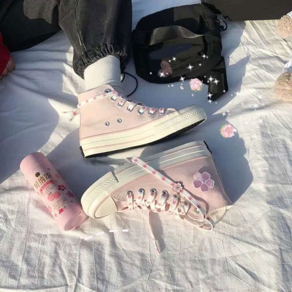 Chaussure Fleurie Cartoon