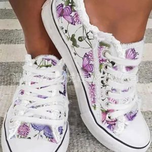 Chaussure Fleurie Eté Violet
