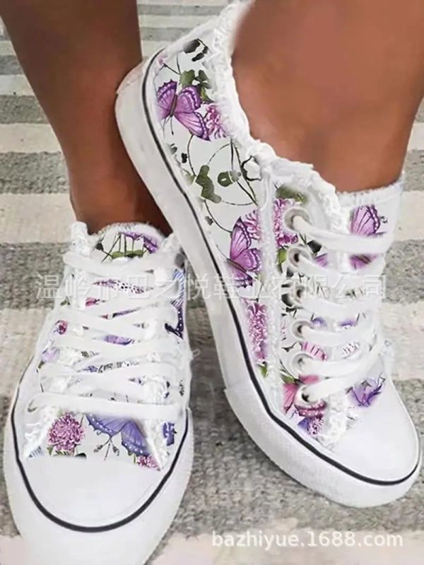 Chaussure Fleurie Eté Violet