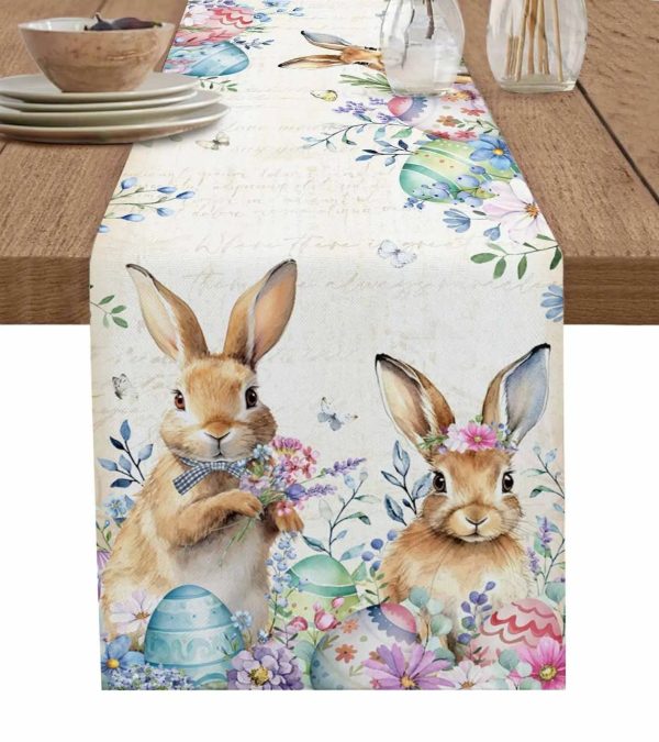 Chemin de Table Fleur Lapin