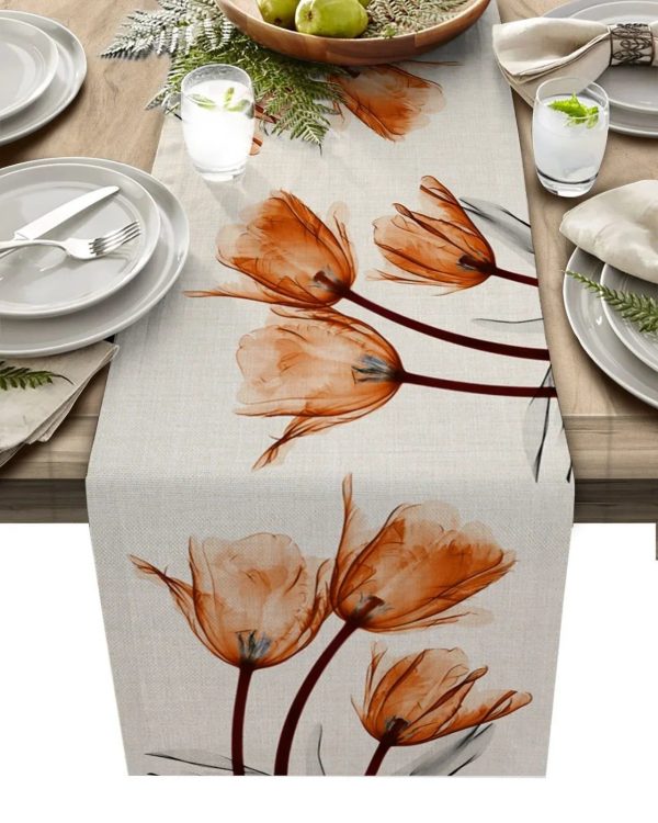 Chemin De Table Fleur Orange