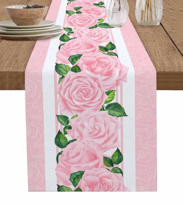 Chemin de Table Fleur Roses