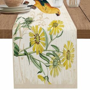 Chemin de Table Fleuri Jaune