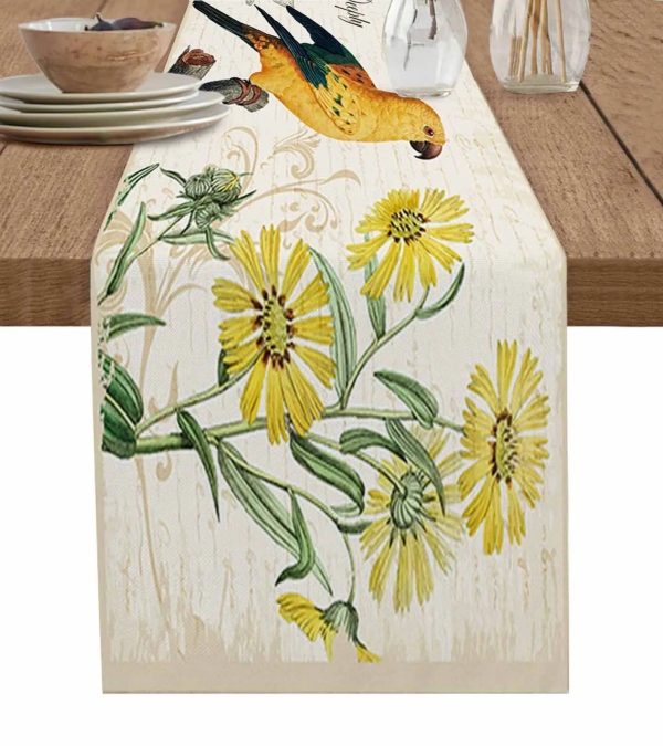 Chemin de Table Fleuri Jaune