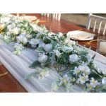 chemin de table en fleurs pour réception