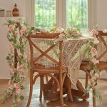 chemin de table mariage en fleurs naturelles