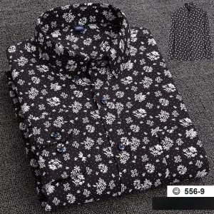 Chemise A Fleur Homme Coton Noir