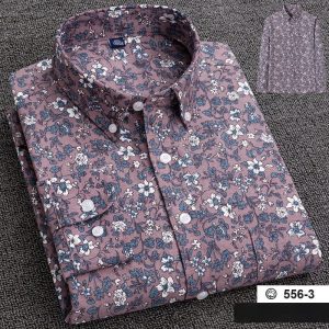 Chemise A Fleur Homme Coton Rose