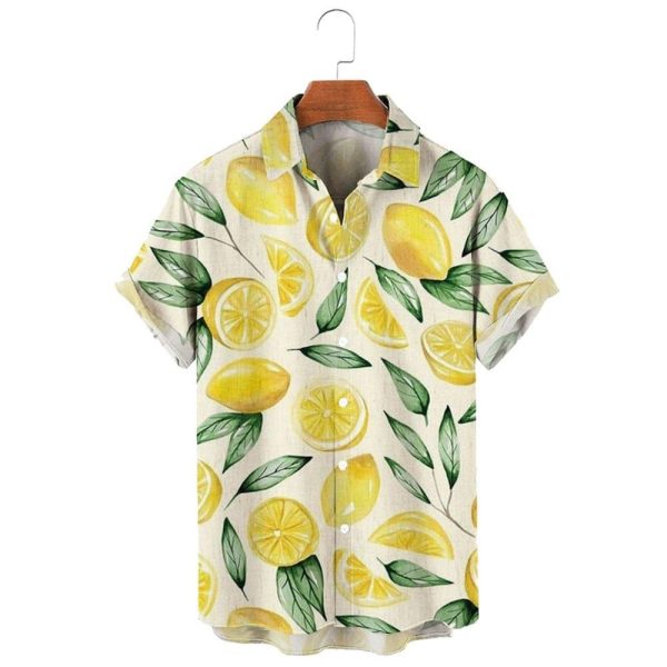 Chemise a Fleur Homme Citron