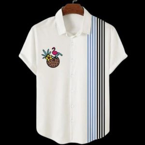 Chemise A Fleur Homme Design Simple Cocktail Coco