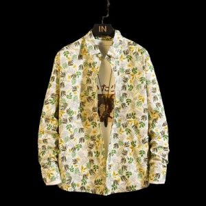 Chemise a Fleur Homme Feuille Palmier