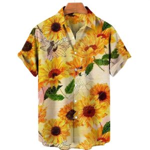 Chemise A Fleur Homme Hawaiienne Oversize