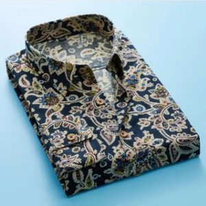 Chemise A Fleur Homme Longue Doré