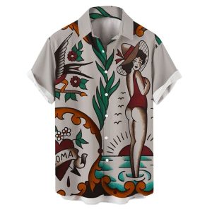 Chemise A Fleur Homme Nageuse Sexy