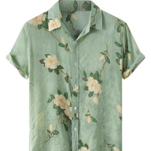 Chemise A Fleur Homme Nature Vintage