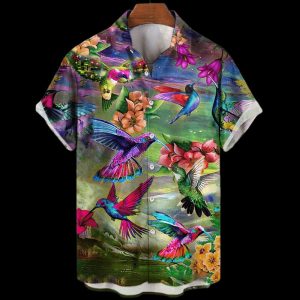 Chemise A Fleur Homme Oiseaux