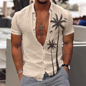 Chemise a Fleur Homme Palmier Réaliste