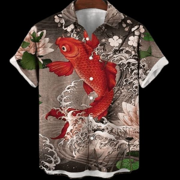 Chemise a Fleur Homme Poisson