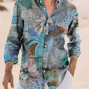 Chemise A Fleur Homme Vintage Exotique