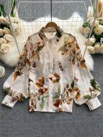 chemise femme motifs floraux