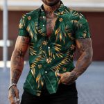chemise homme à motifs floraux