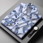 chemise homme élégante à fleurs blanches