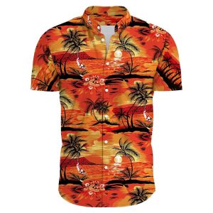 Chemise Homme Fleurie Coucher De Soleil