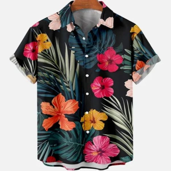 Chemise Homme Fleurie Hibiscus