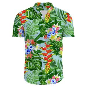 Chemise Homme Fleurie Jungle Coloré