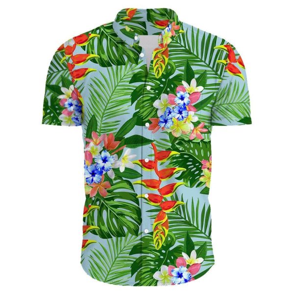 Chemise Homme Fleurie Jungle Coloré