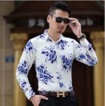 chemise homme motifs fleuris
