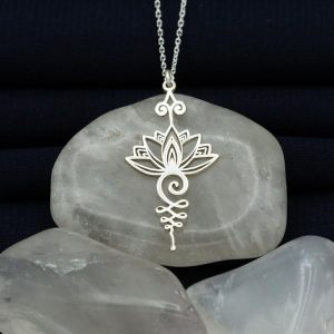 Collier Fleur Lotus Epuré Blanc