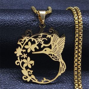 Collier Fleur Oiseau