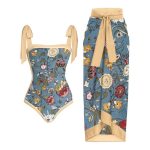 costume de bain une pièce à fleurs