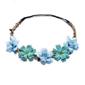 Couronne De Fleurs Bleu Ciel Design