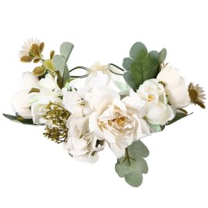 Couronne De Fleurs Design Blanc Epuré