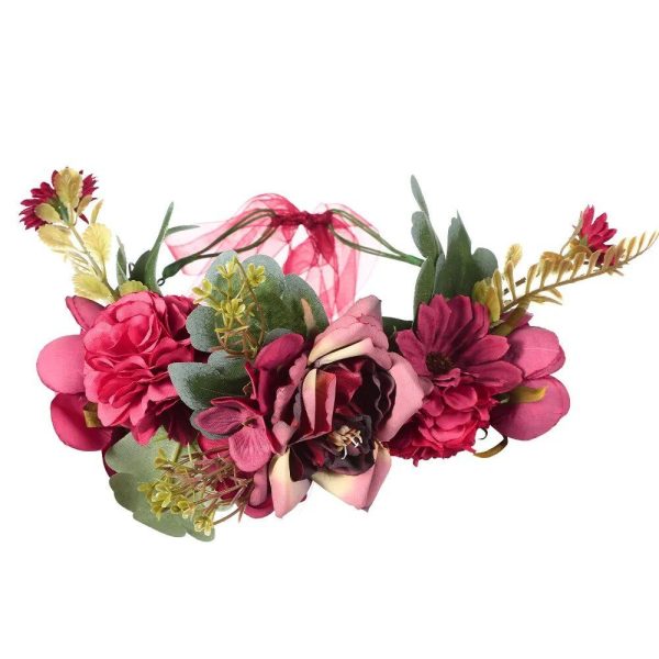 Couronne De Fleurs Design Rouge