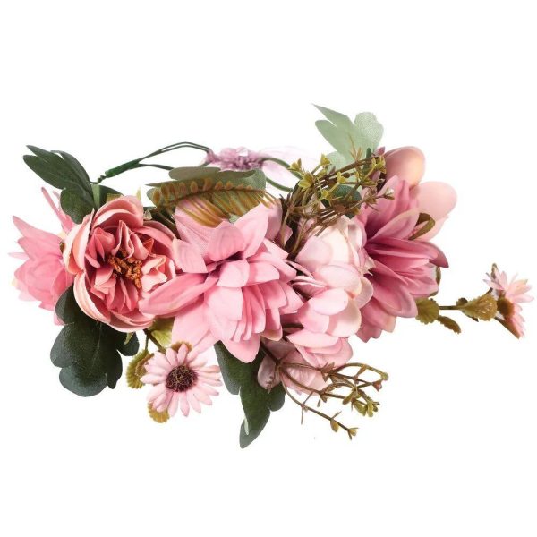 Couronne De Fleurs Rose Design Epuré