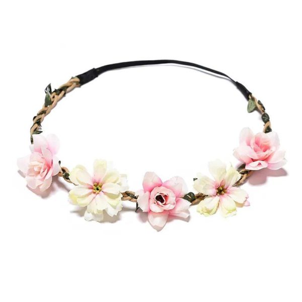 Couronne De Fleurs Rose Multiple