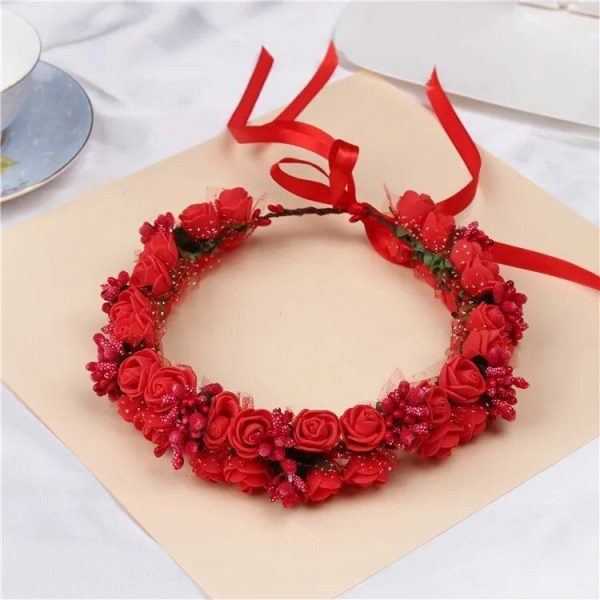 Couronne De Fleurs Rouge Design