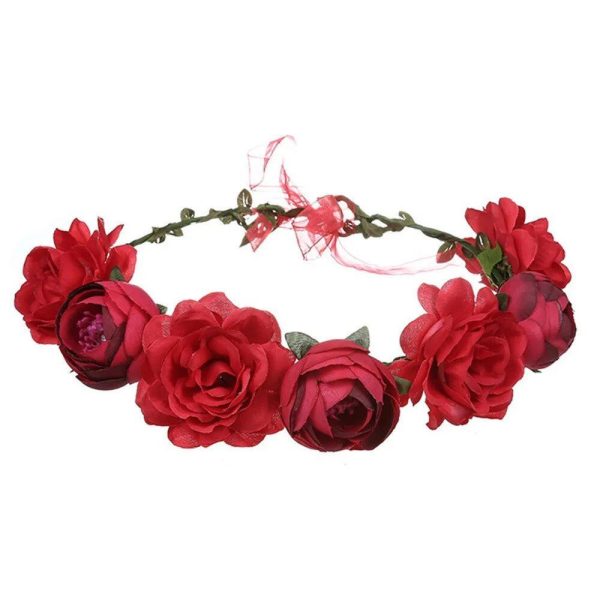 Couronne De Fleurs Rouge Design Mariage
