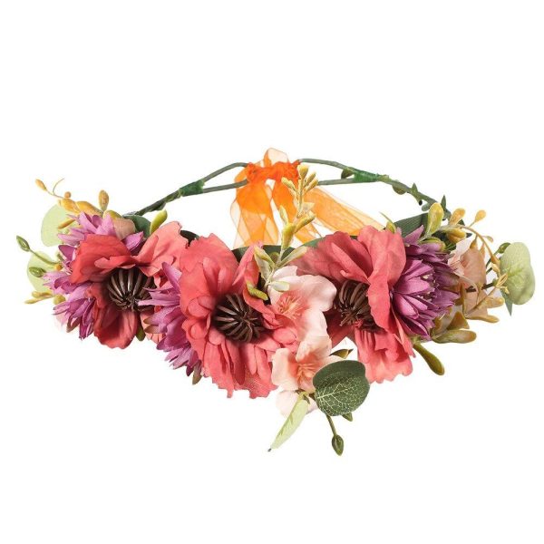 Couronne De Fleurs Rouge-Rose Coloré