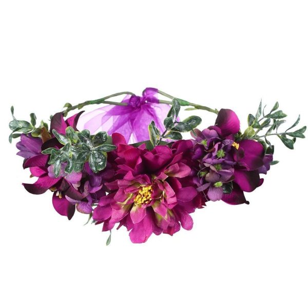 Couronne De Fleurs Violet Epuré