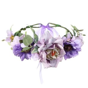 Couronne De Fleurs Violets Colorés