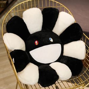 Coussin Fleur Marguerite Noir & Blanc